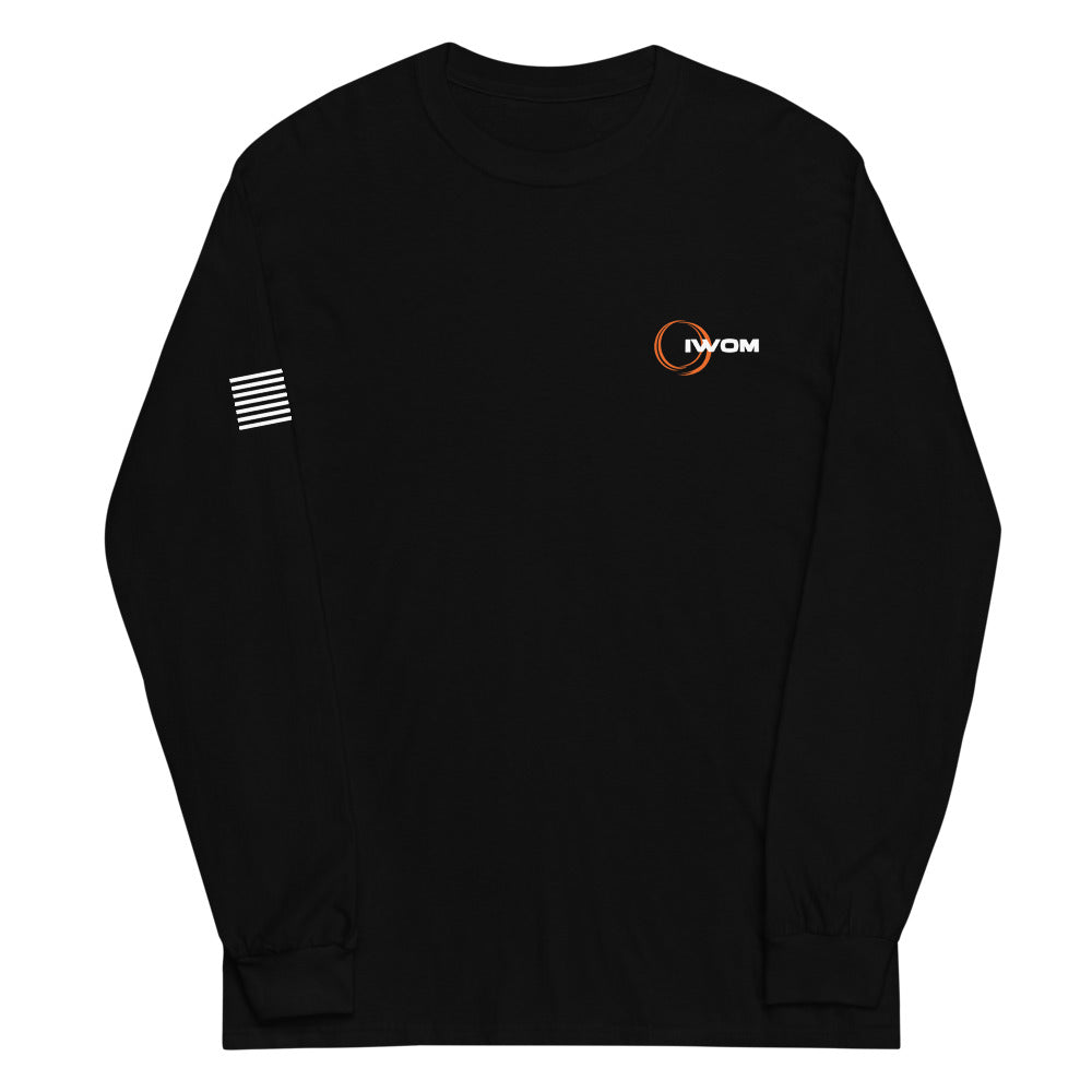 IWOM "He's Out There" Long Sleeve Black Tee Shirt