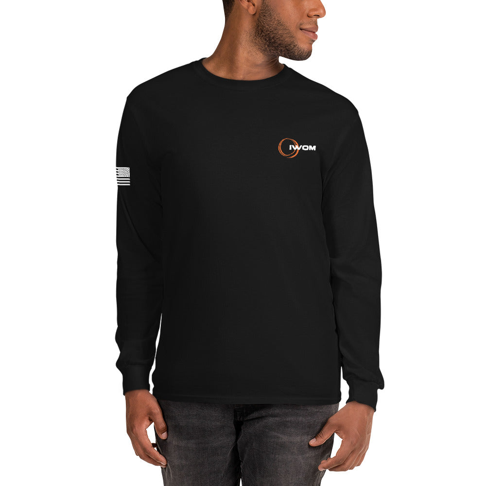 IWOM "He's Out There" Long Sleeve Black Tee Shirt