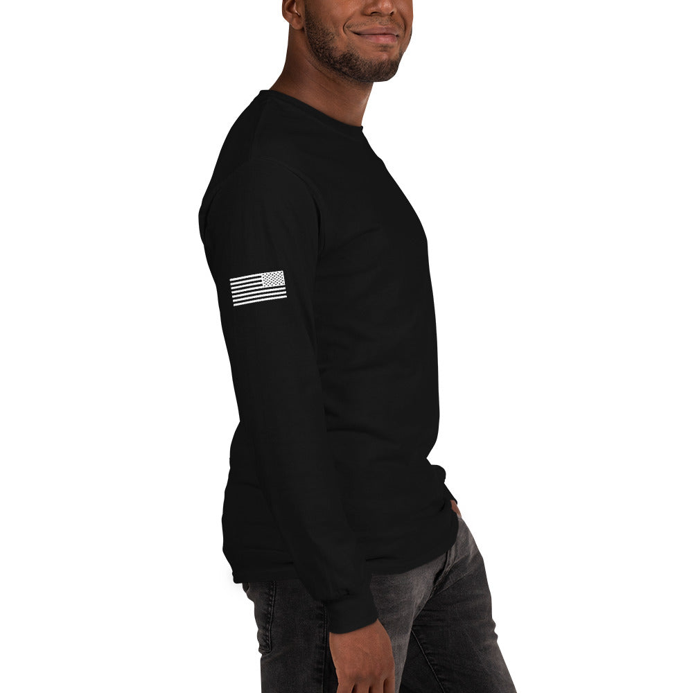 IWOM "He's Out There" Long Sleeve Black Tee Shirt