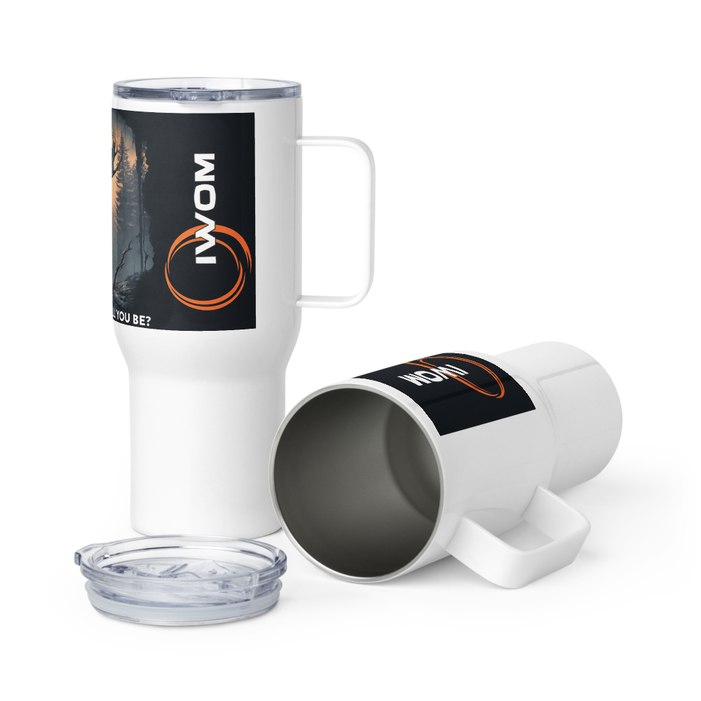 IWOM Graphic Travel mug with a handle