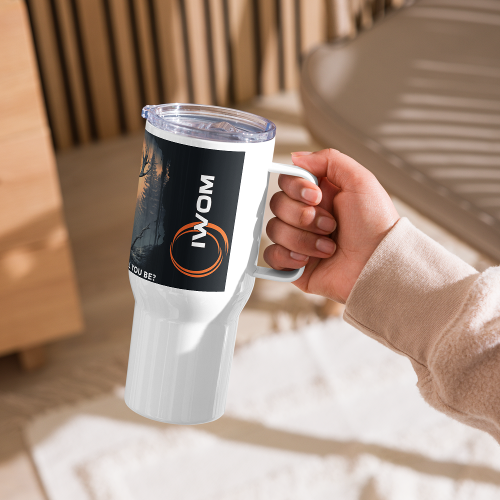 IWOM Graphic Travel mug with a handle