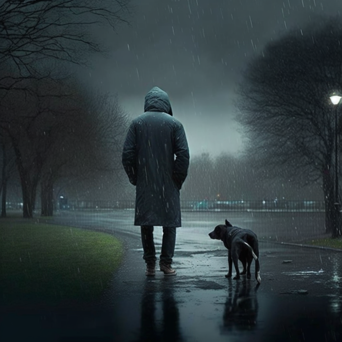 jacket for Walking dog in the rain