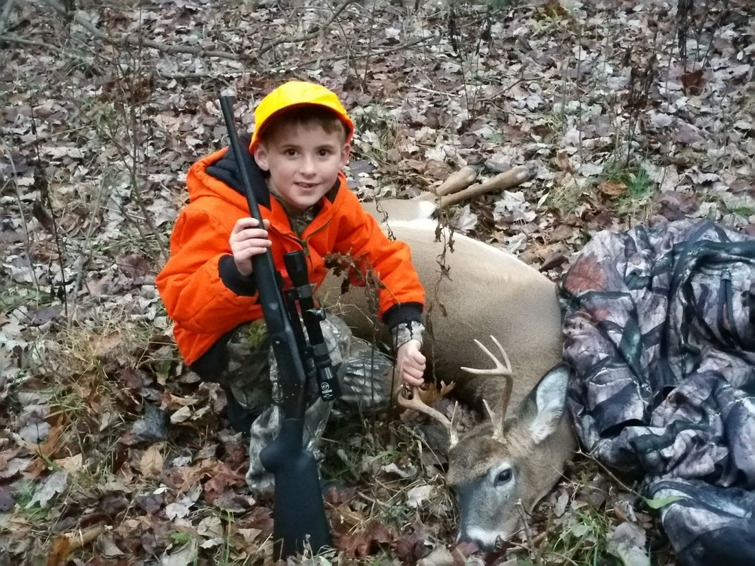 My 7 year old son and the IWOM XT Full Body Hunting System