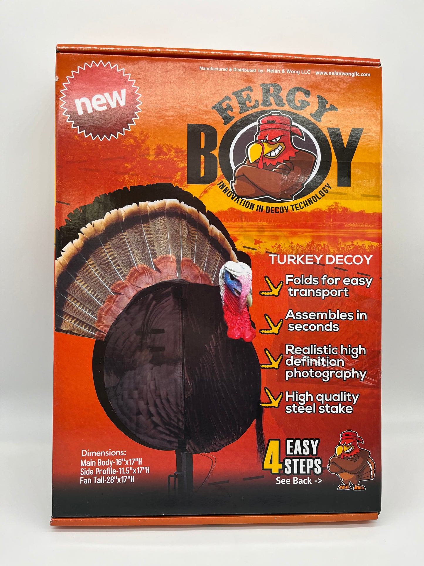 Turkey Decoy by Nelan & Wong | Fergy Boy Magnum Deluxe Collapsible Decoy