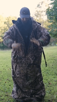 IWOM Hunting Suit in jacket mode for hunting 