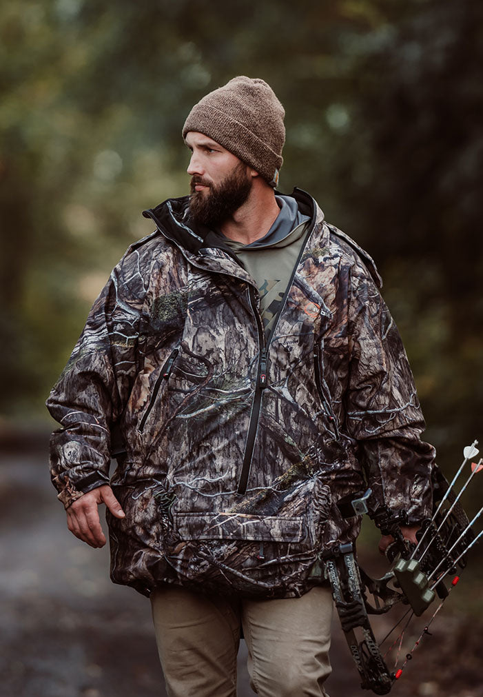 Hunter wearing the IWOM HeatLoc Pro Extreme in jacket mode