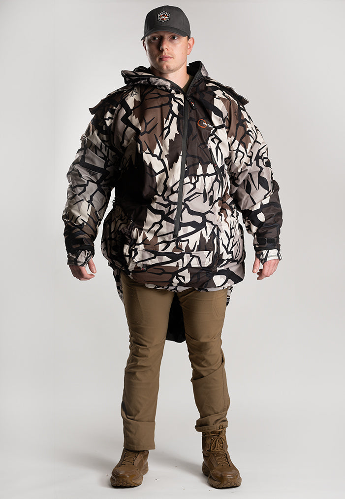 HeatLoc Pro Extreme insulated zip-close foot enclosure around hunting boots