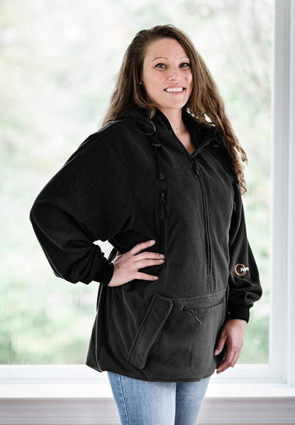 IWOM Outerwear LLC Fleece Black / 5'2"-5'8" / Small-Medium IWOM Convertible Fleece Hoodie