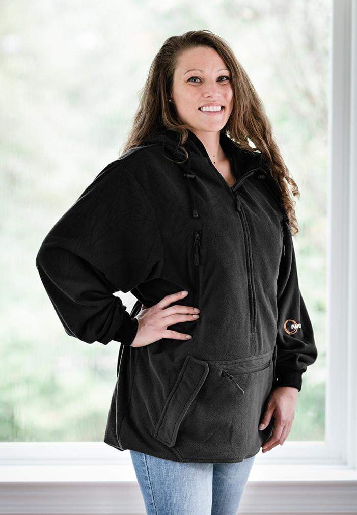 IWOM Outerwear LLC Fleece Black / 5'2"-5'8" / Small-Medium IWOM Convertible Fleece Hoodie (Like New Size Return)