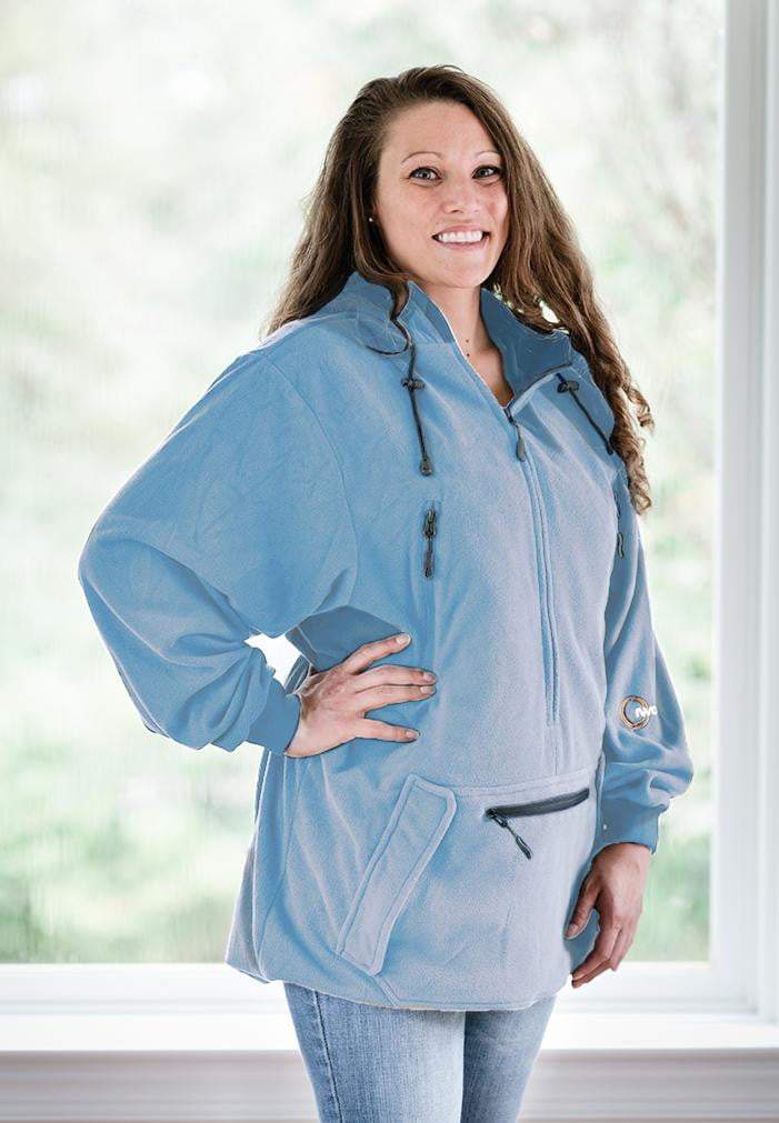 IWOM Outerwear LLC Fleece Light Blue / 5'2"-5'8" / Small-Medium IWOM Convertible Fleece Hoodie