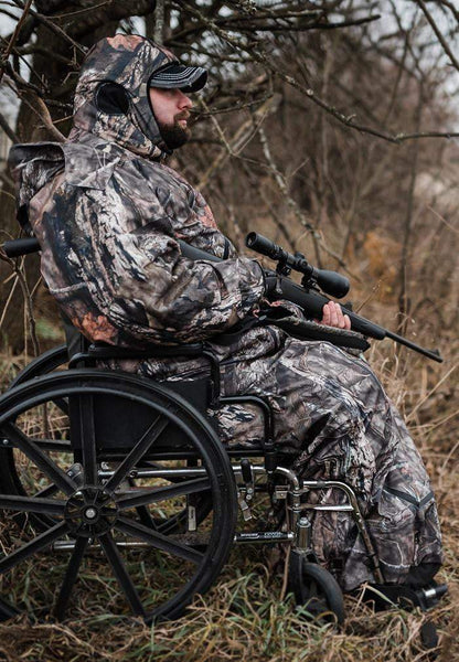 IWOM Adaptive Hunting Jacket for Wheel Chair Users Full Containment